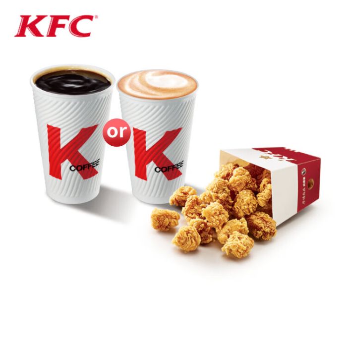 【自动充值】肯德基套餐券-中杯咖啡(美式/拿铁)+鸡米花(小)