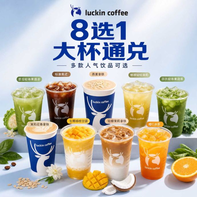 瑞幸 10选1 大杯 通兑